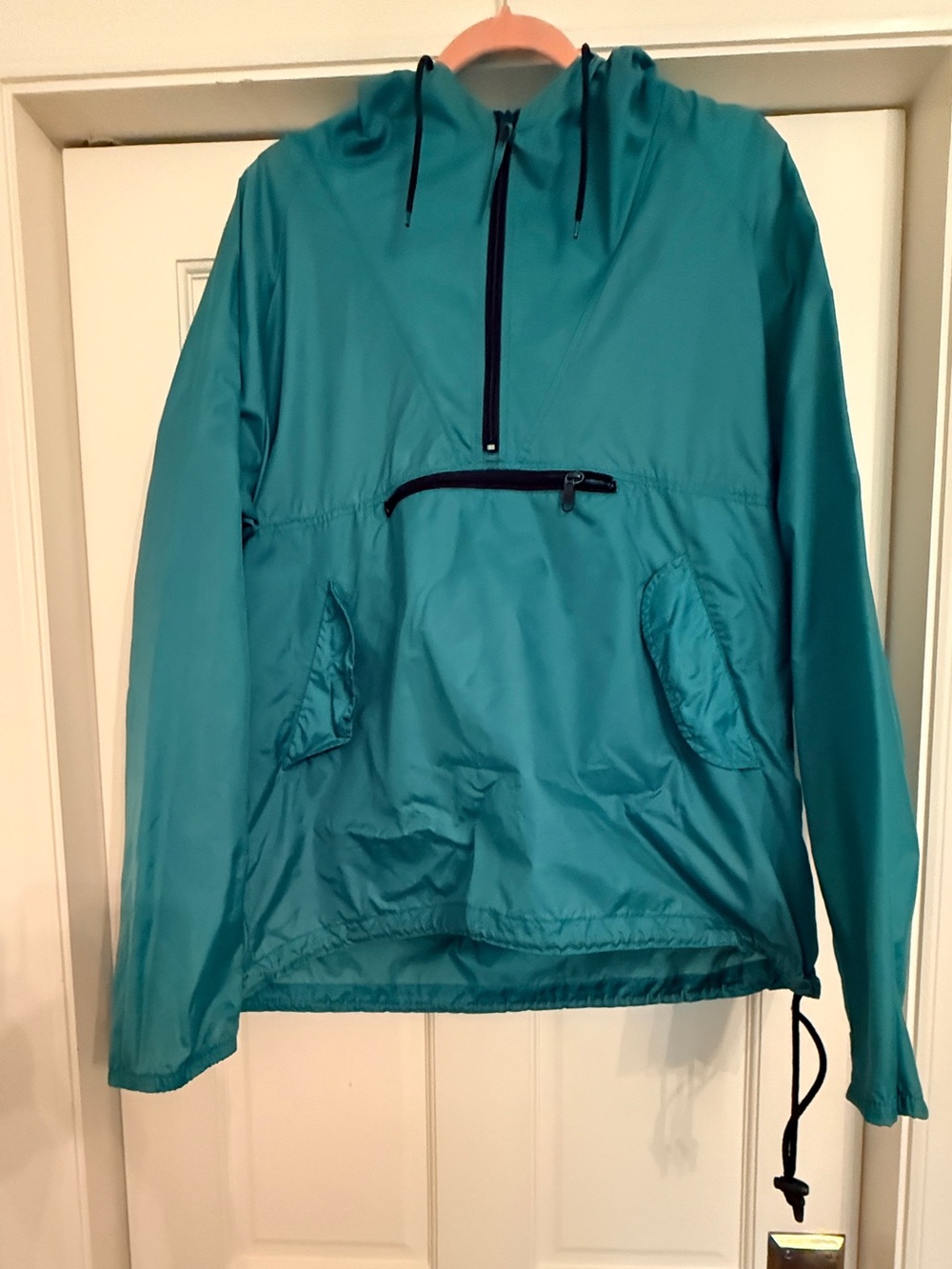 GAP Vintage 80s/90s Teal Nylon Pullover Windbreaker